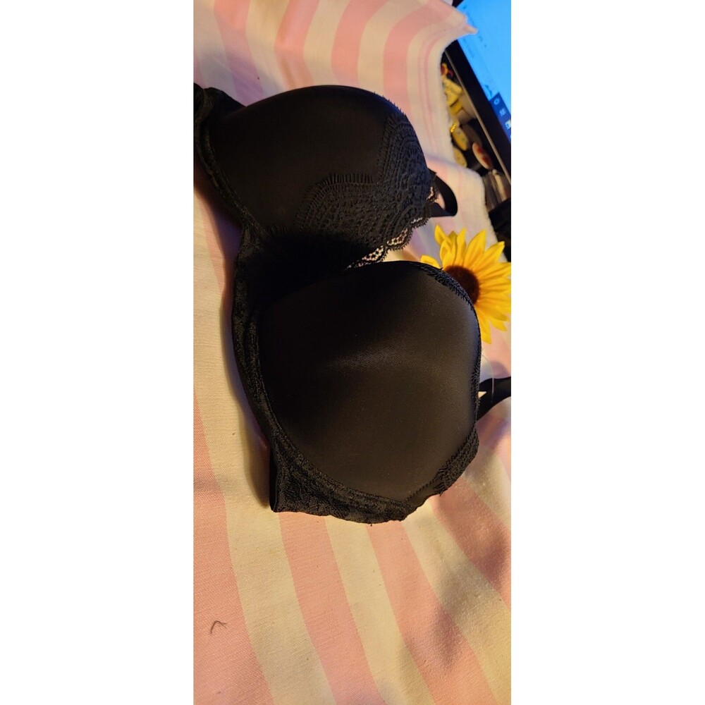New Victoria's Secret Body by Victoria Lined Demi Bra - Black Lace 34Ddd - Picture 2 of 12